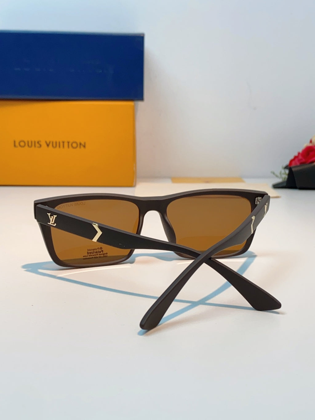 Louis Vuitton Square Brown Lens Sunglasses for Men - detail image 3