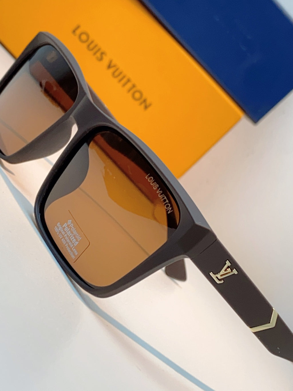 Louis Vuitton Square Brown Lens Sunglasses for Men - detail image 7