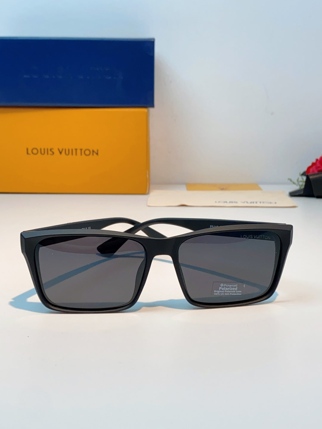 Louis Vuitton Square Black Lens Sunglasses for Men - 132180 - detail image 2
