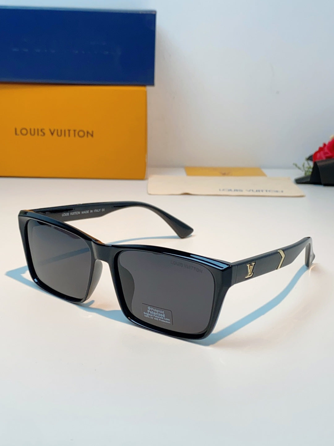 Louis Vuitton Square Black Lens Sunglasses for Men