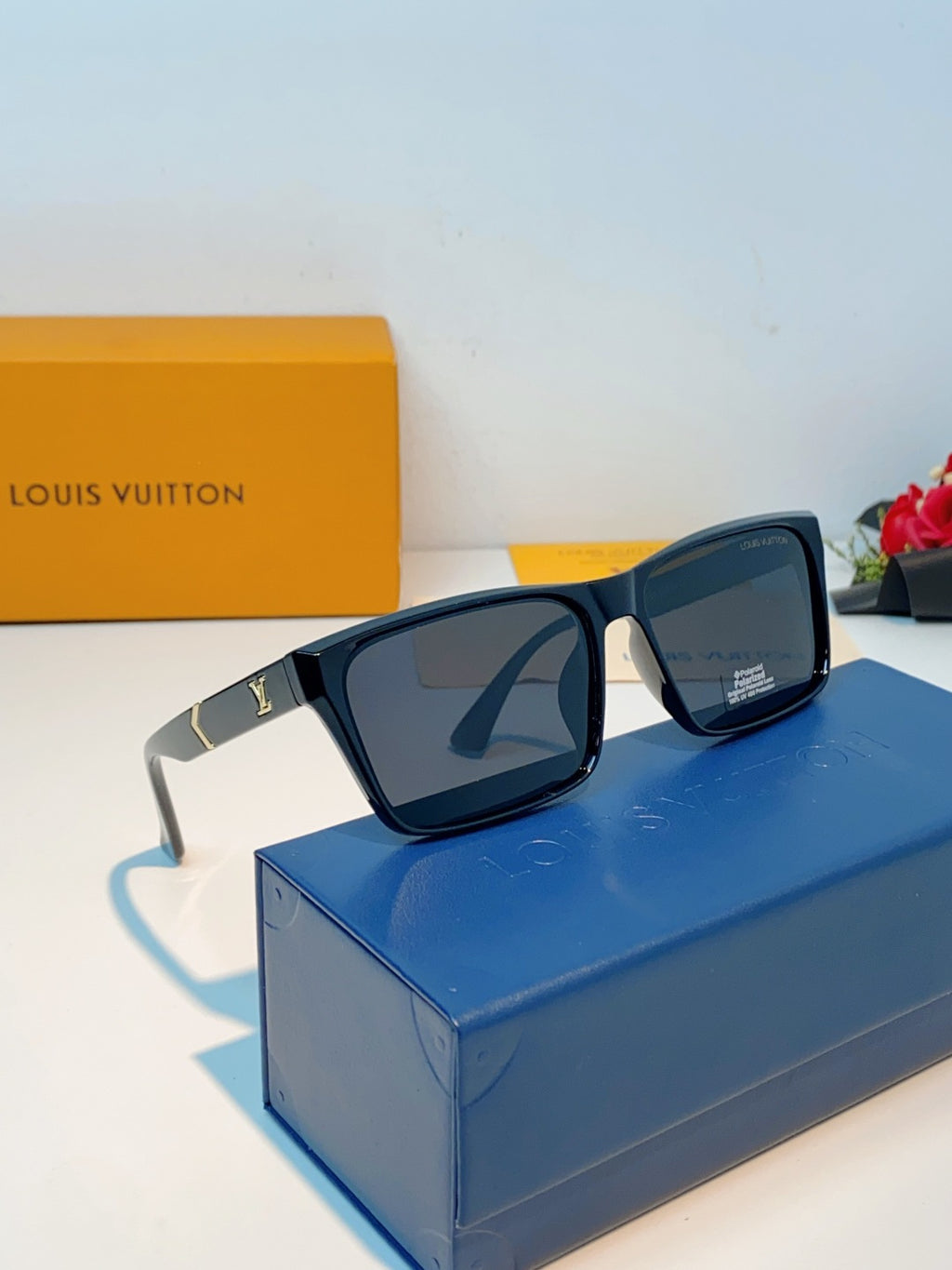 Louis Vuitton Square Black Lens Sunglasses for Men - detail image 10