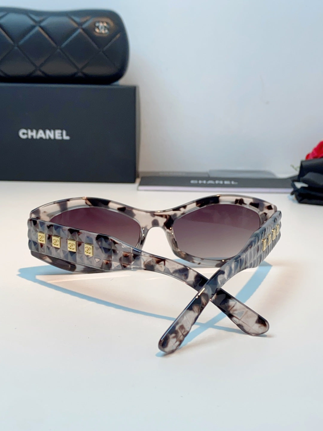 Chanel Oval Gray Lens Sunglasses for Women - 398597 - detail image 3