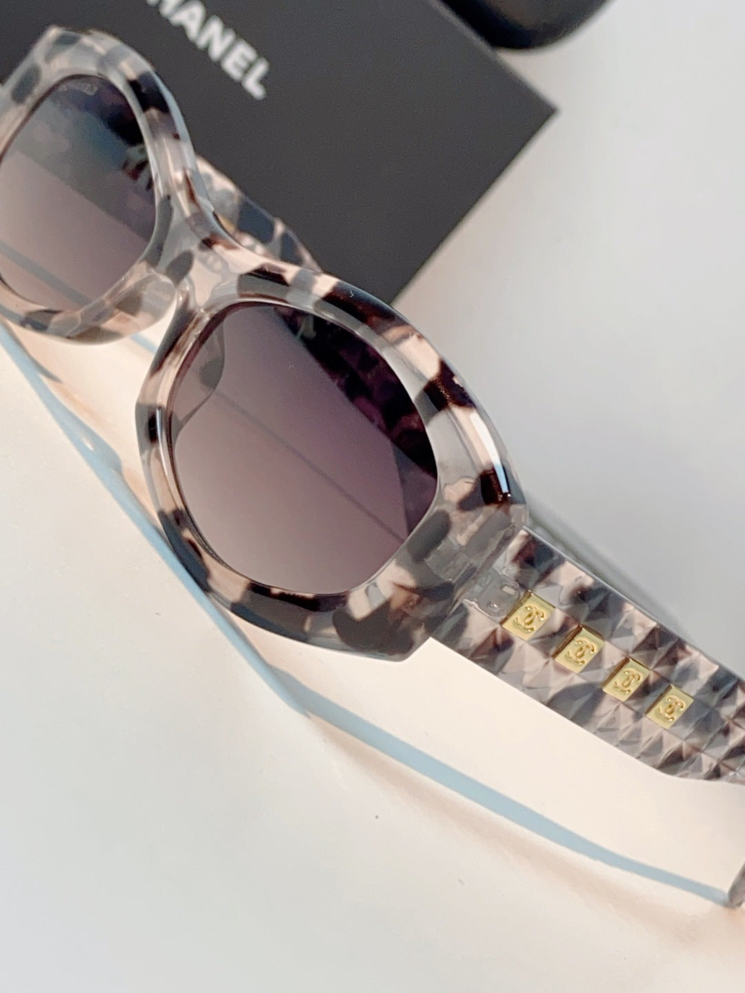 Chanel Oval Gray Lens Sunglasses for Women - 132370 - detail image 7
