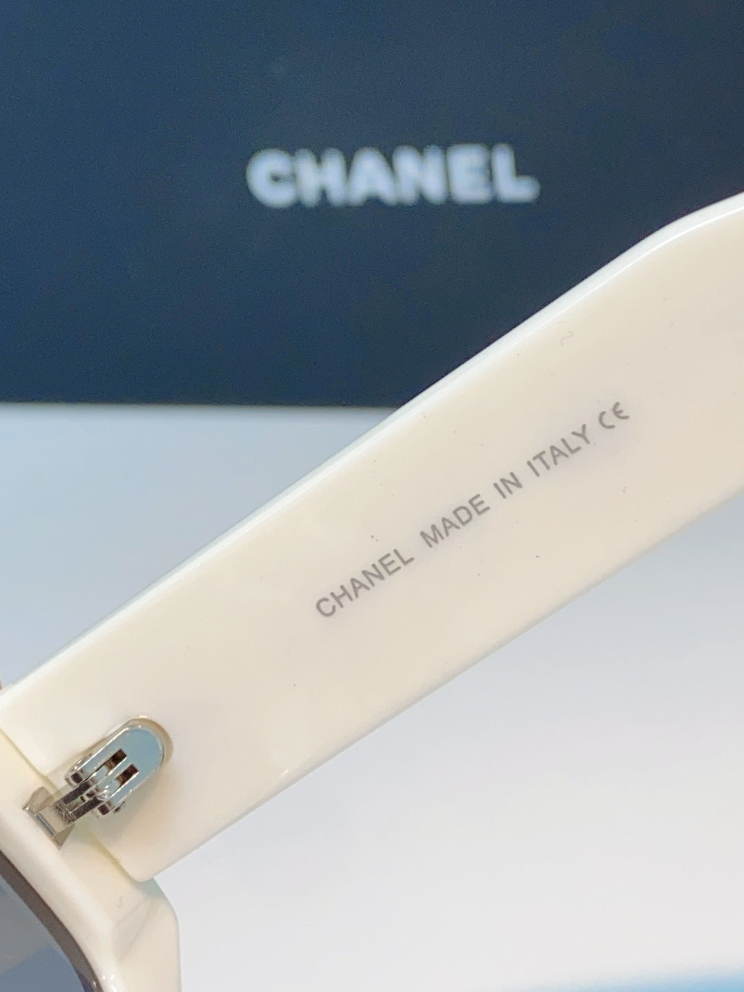 Chanel Oval Silver Lens Sunglasses for Women - detail image 8