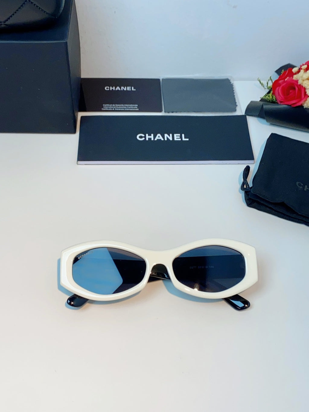 Chanel Oval Gray Lens Sunglasses for Women - 132372 - detail image 9