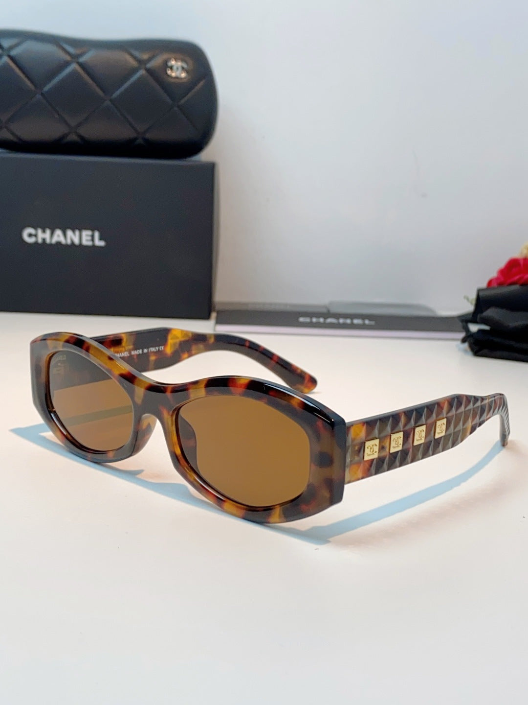 Chanel Oval Brown Lens Sunglasses for Women - 132373