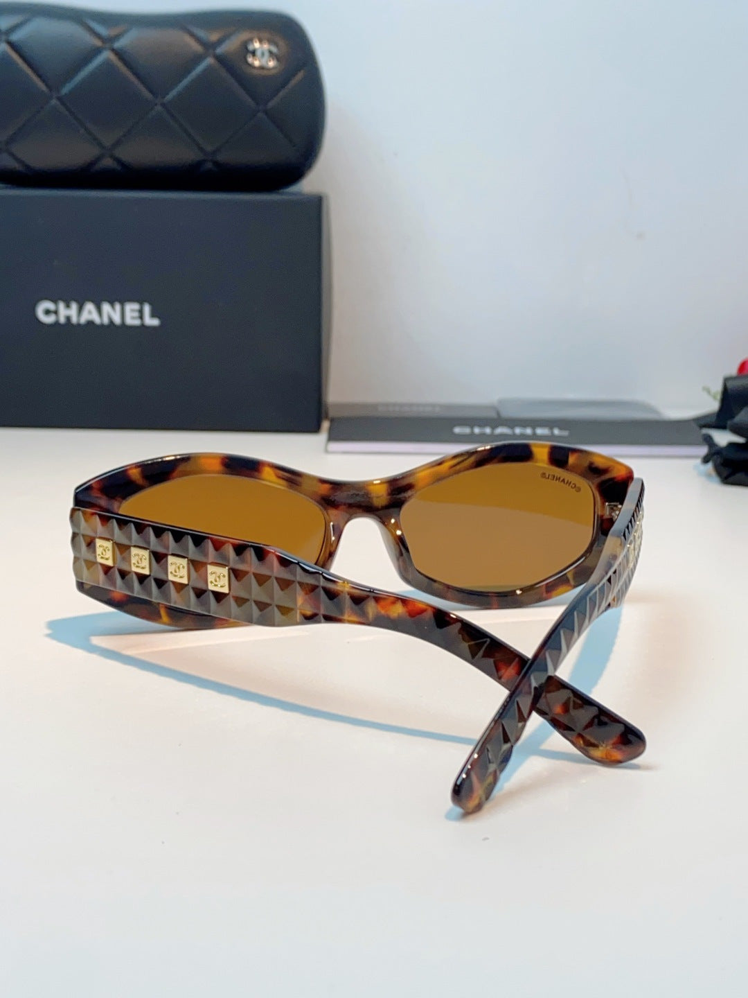 Chanel Oval Brown Lens Sunglasses for Women - 398600 - detail image 3