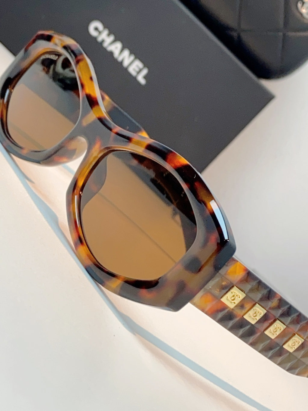 Chanel Oval Brown Lens Sunglasses for Women - 398600 - detail image 7