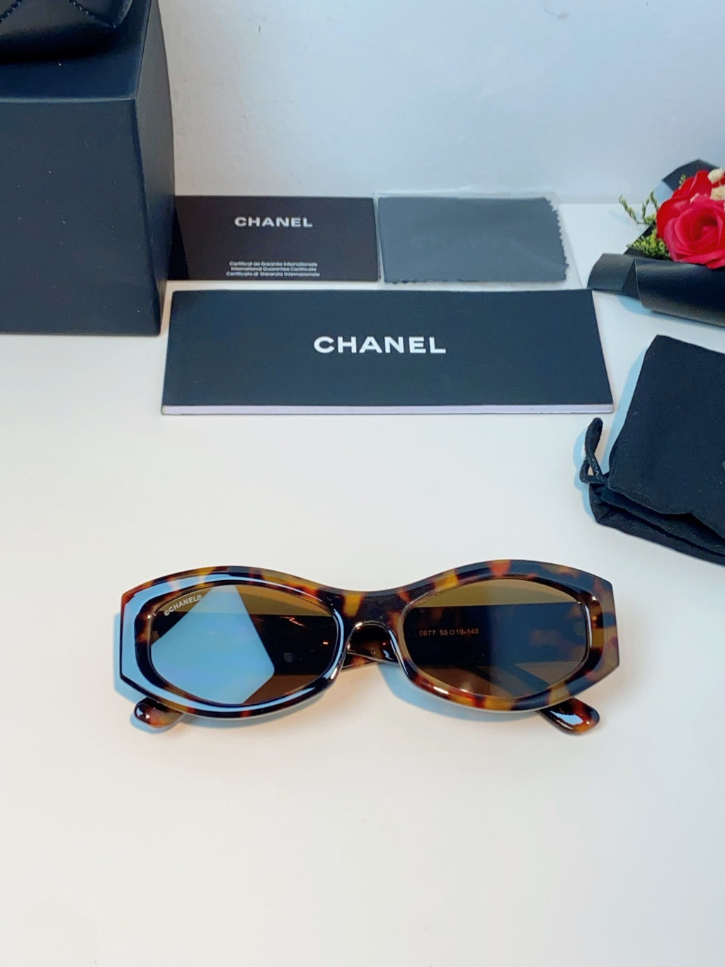 Chanel Oval Brown Lens Sunglasses for Women - 398600 - detail image 9