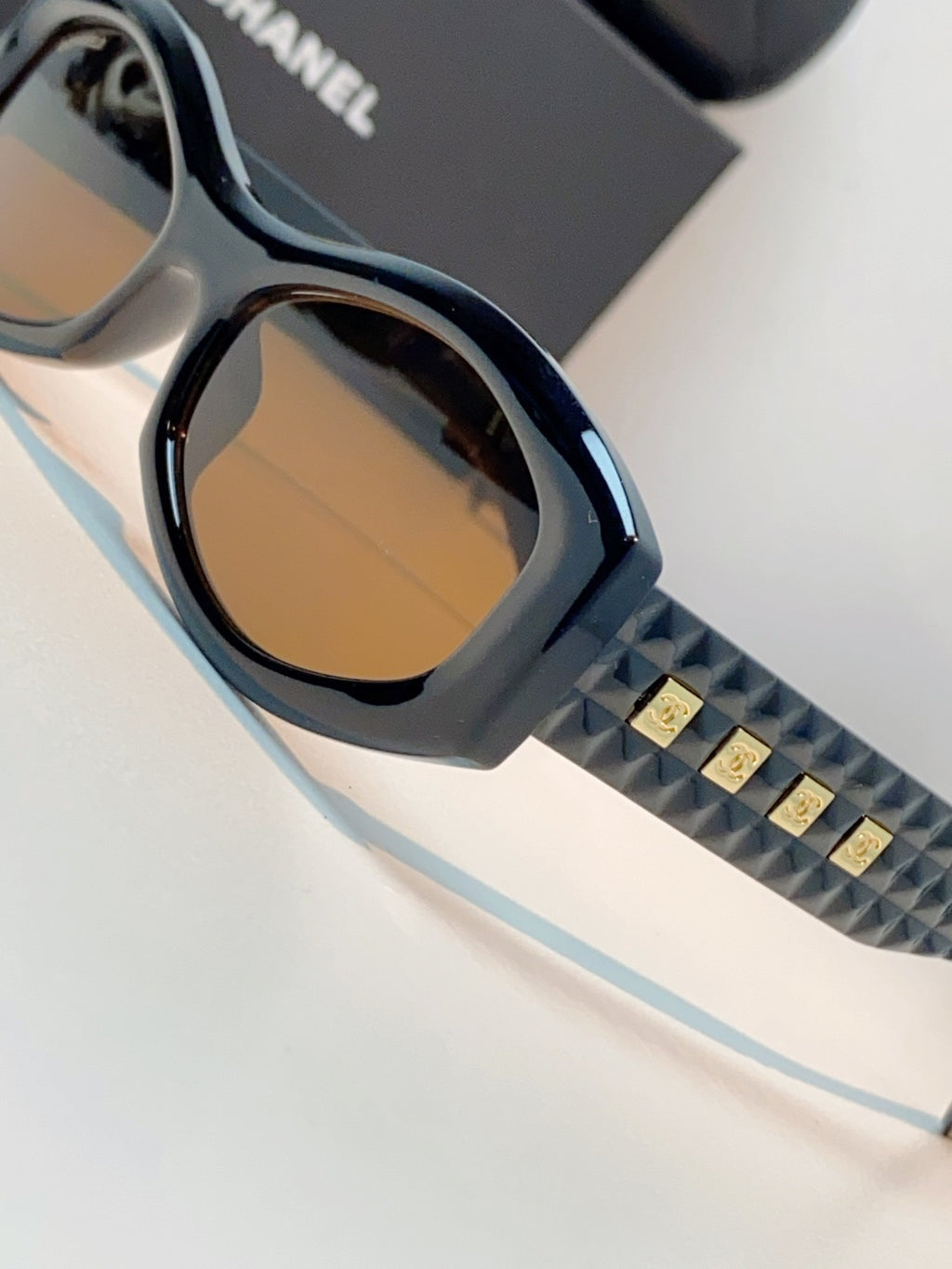 Chanel Oval Brown Lens Sunglasses for Women - detail image 7