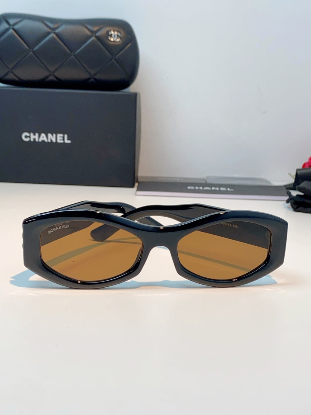 Chanel Oval Brown Lens Sunglasses for Women - detail image 2