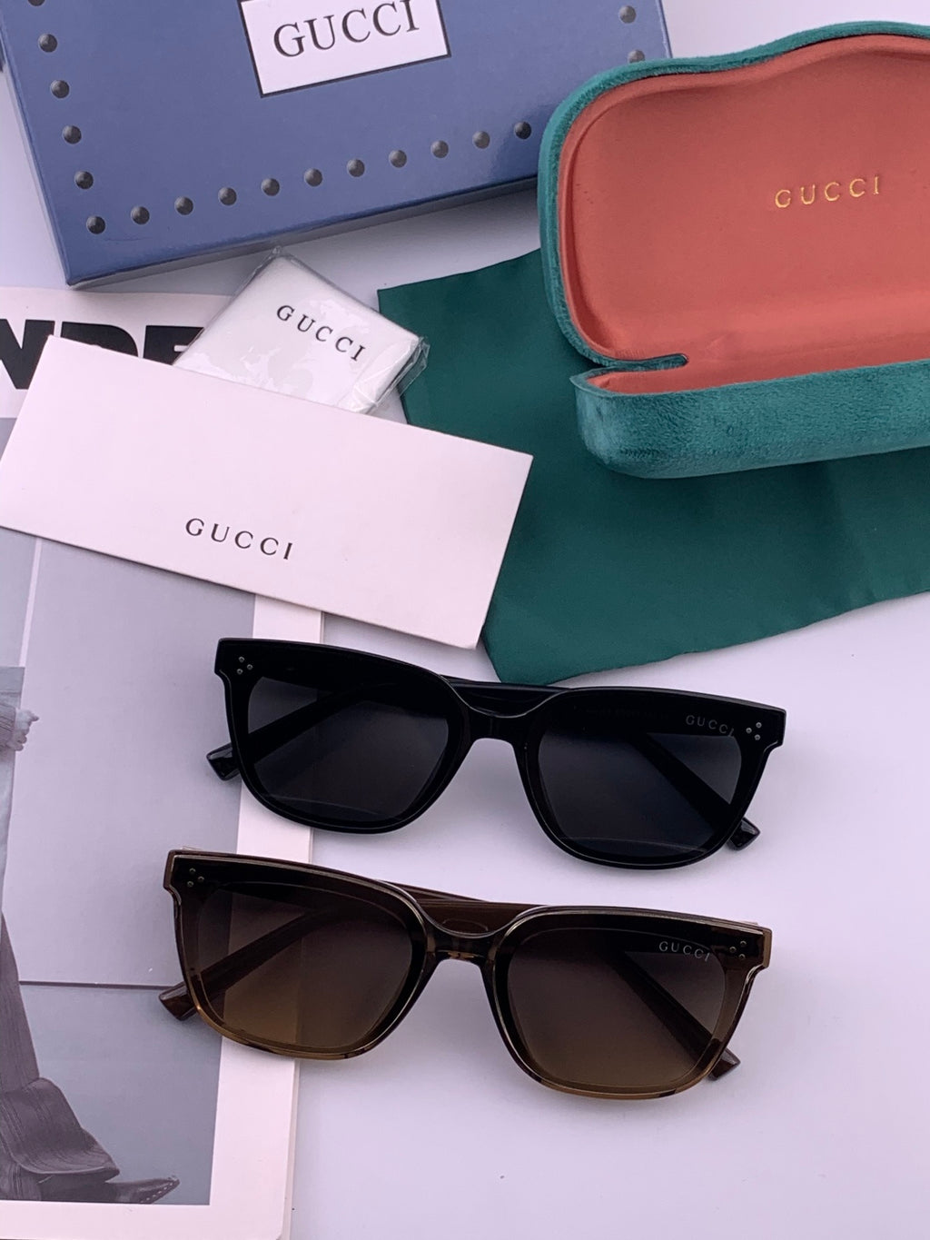 Gucci G6761 Polarized Square Black Lens Sunglasses for Men & Women - 132268 - detail image 6