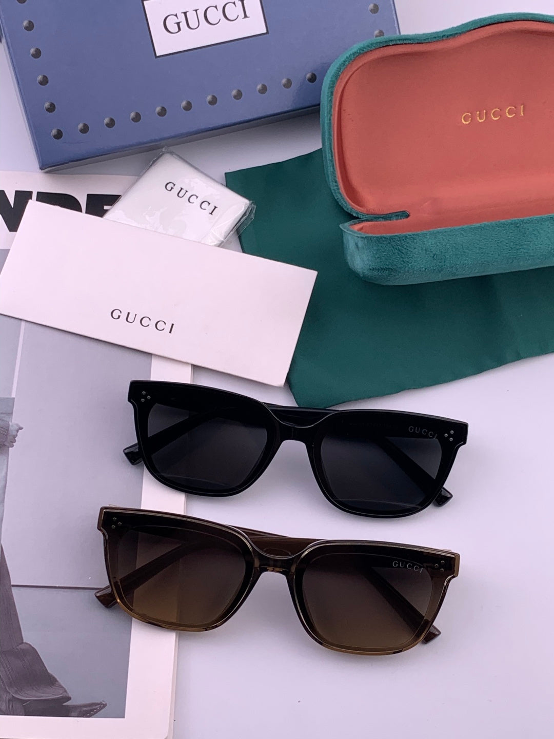 Gucci G6761 Polarized Square Black Lens Sunglasses for Men & Women - 132268 - detail image 6