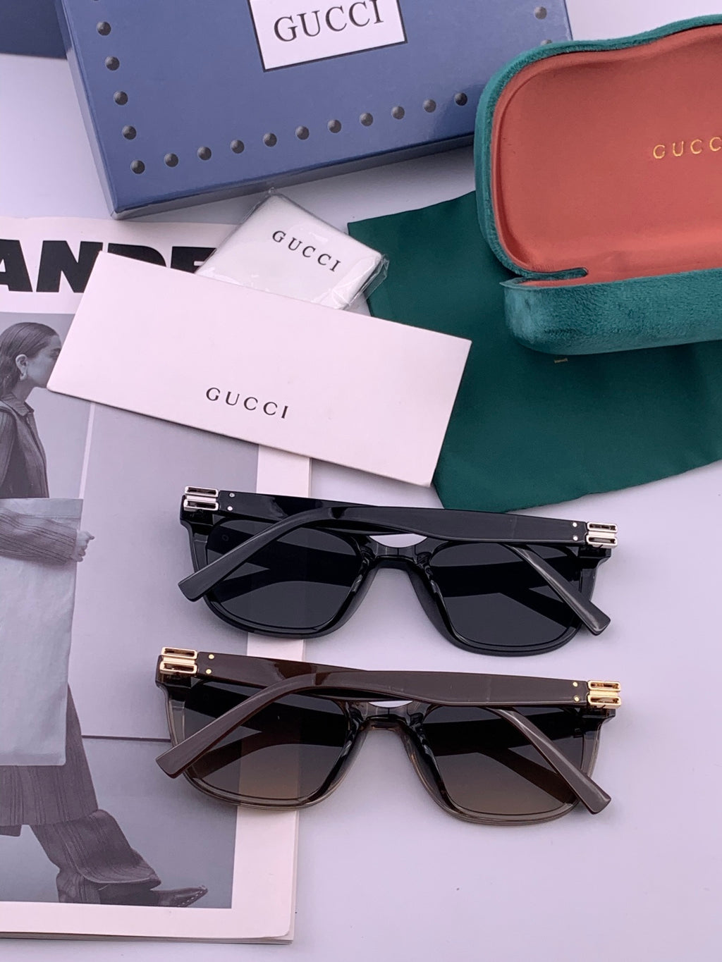 Gucci G6761 Polarized Square Black Lens Sunglasses for Men & Women - 132268 - detail image 5