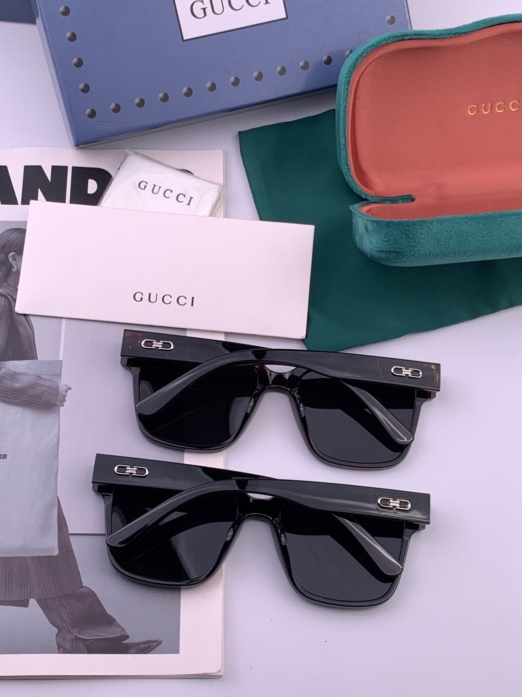 Gucci G4234 Polarized Square Gold Lens Sunglasses for Men & Women - 132267 - detail image 5