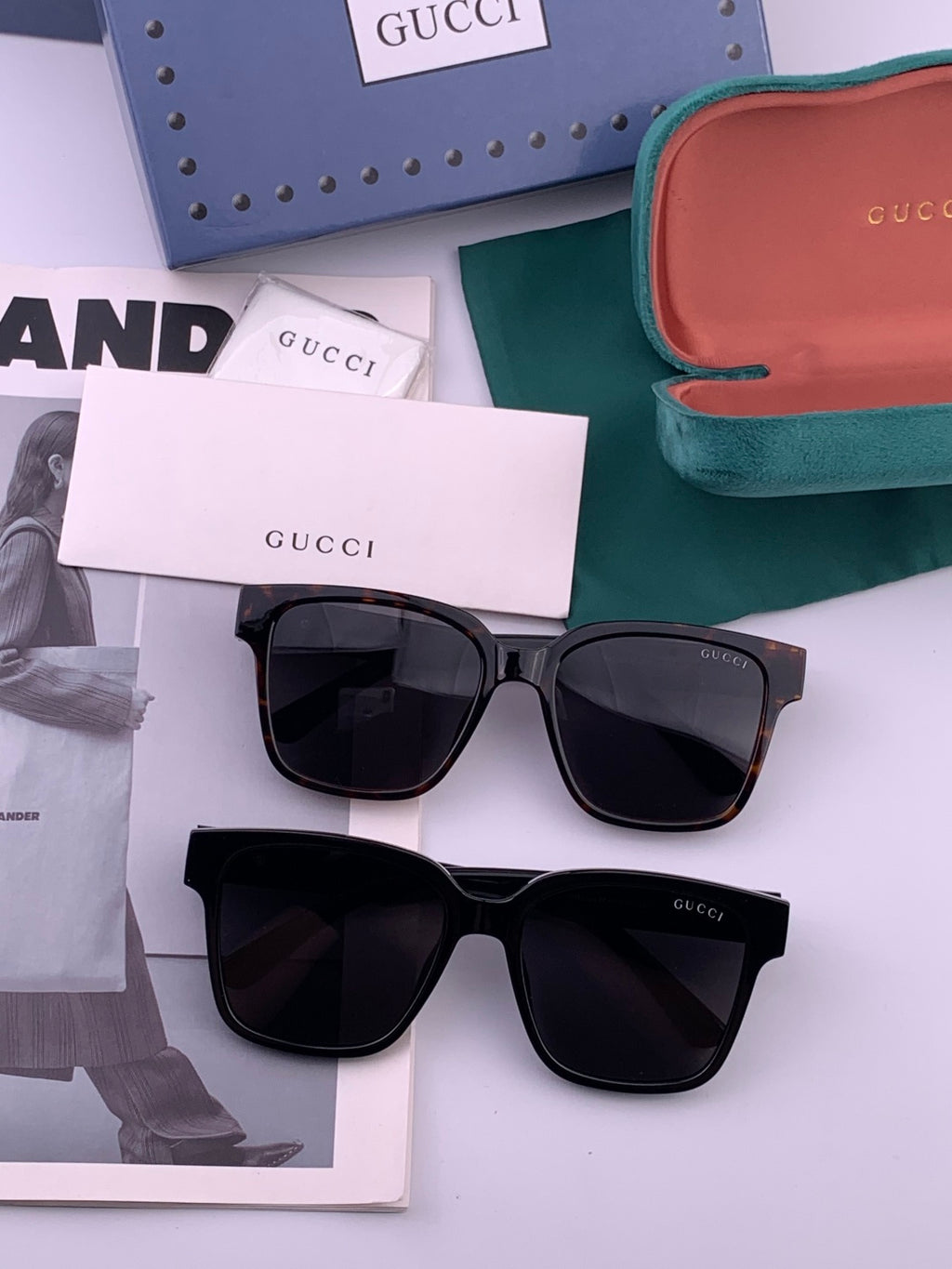 Gucci G4234 Polarized Square Gold Lens Sunglasses for Men & Women - 132267 - detail image 6
