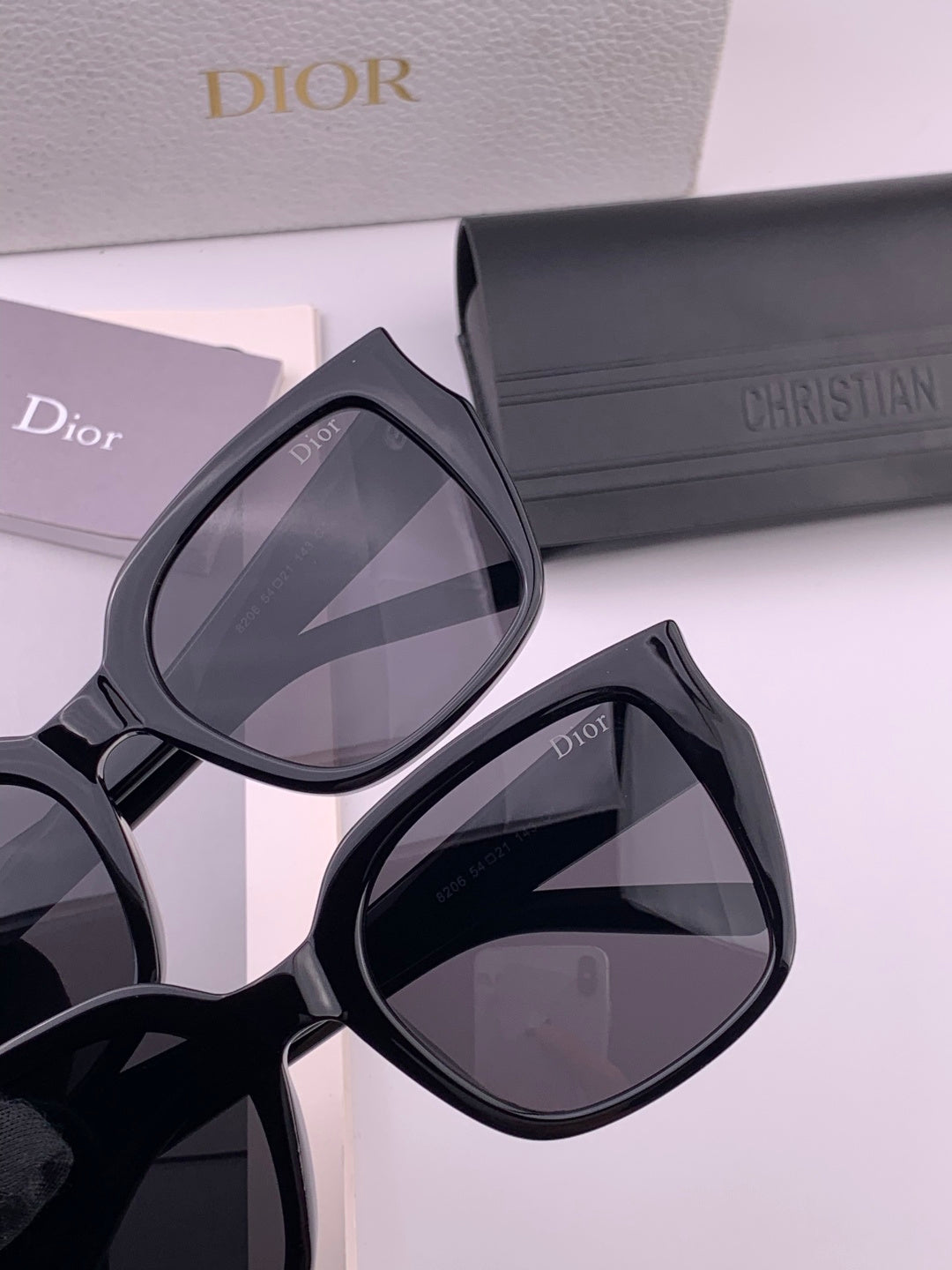 Dior CD6820 Polarized Square Black Lens Sunglasses for Women - 132408 - detail image 5