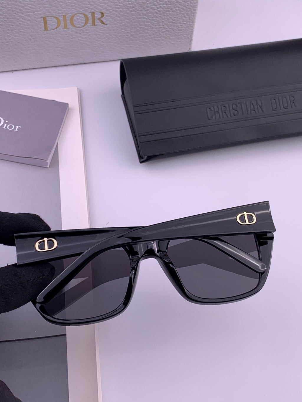 Dior CD6820 Polarized Square Black Lens Sunglasses for Women - 132408 - detail image 4