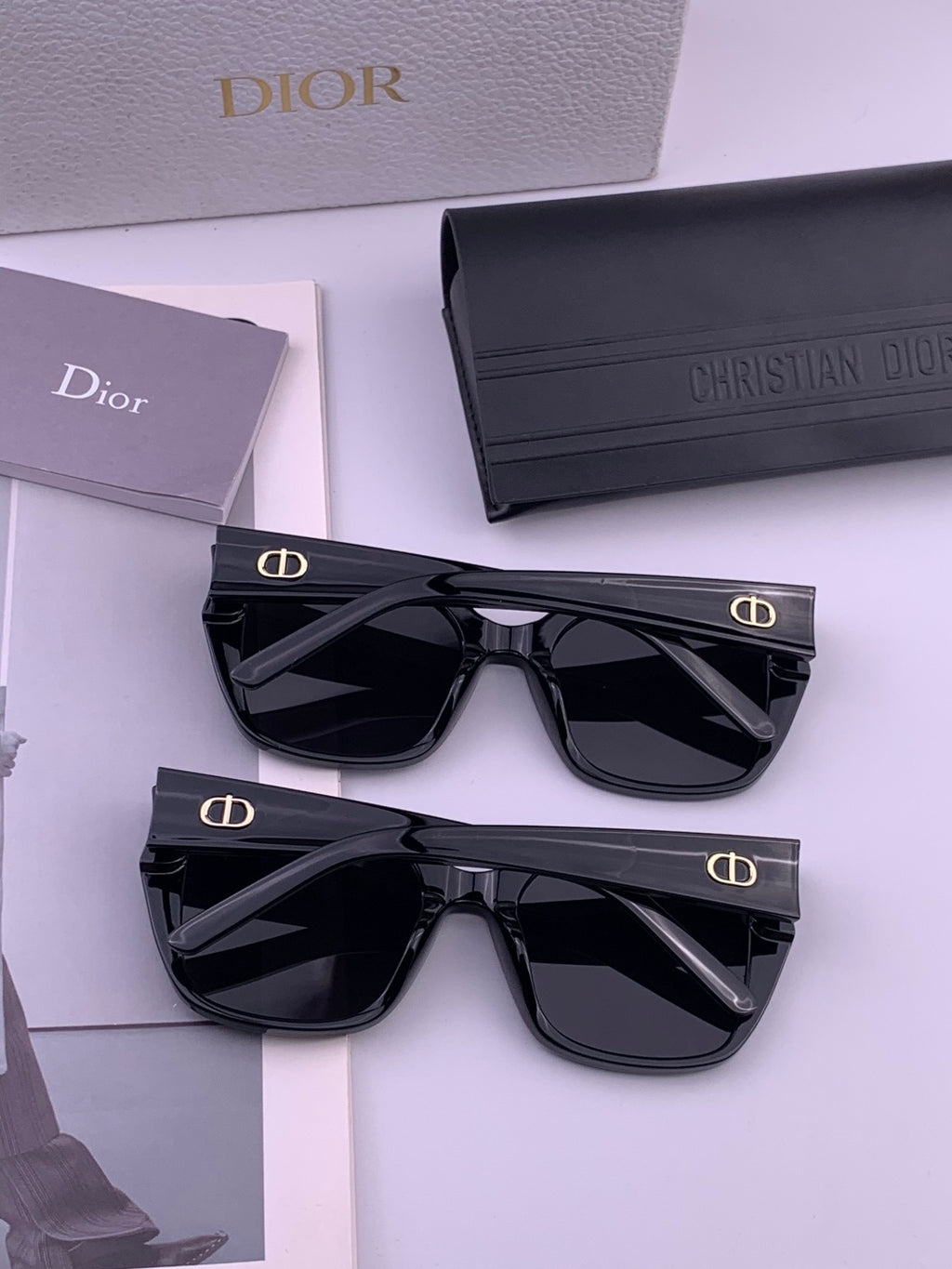 Dior CD6820 Polarized Square Black Lens Sunglasses for Women - 132408 - detail image 6