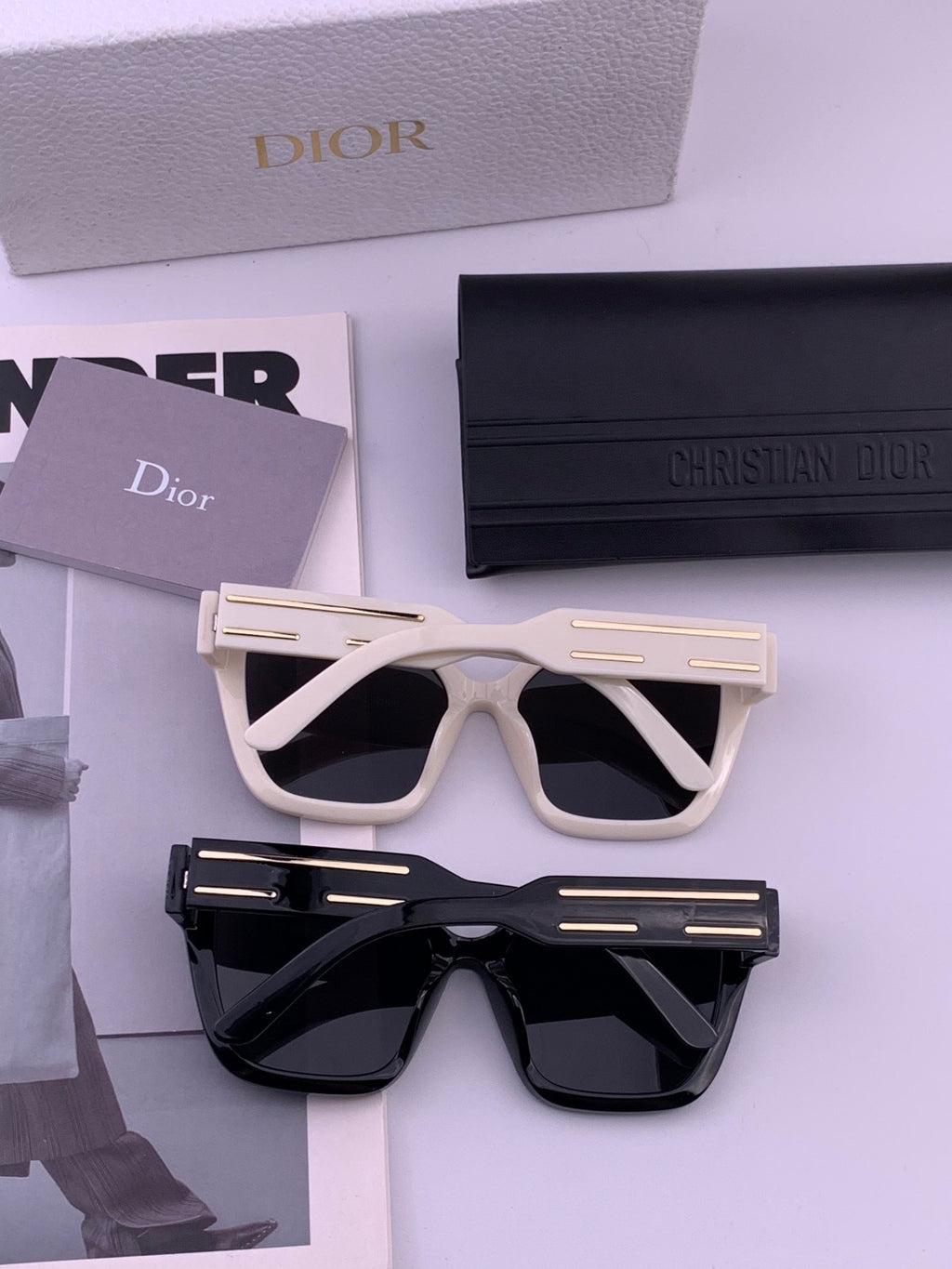 Dior CD9990 Polarized Square Black Lens Sunglasses for Women - 132406 - detail image 6