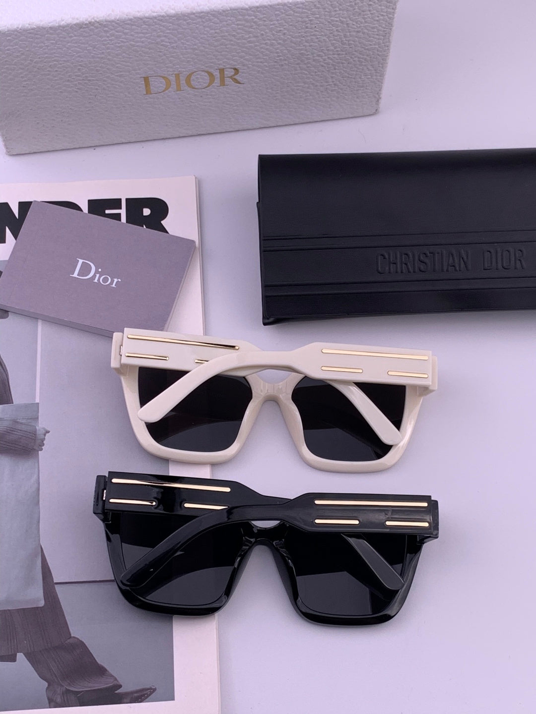 Dior CD9990 Polarized Square Black Lens Sunglasses for Women - 132406 - detail image 6