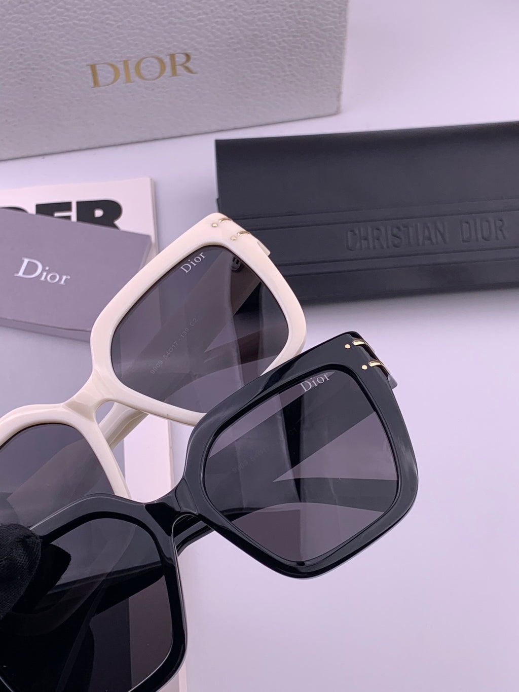Dior CD9990 Polarized Square Black Lens Sunglasses for Women - 132406 - detail image 5