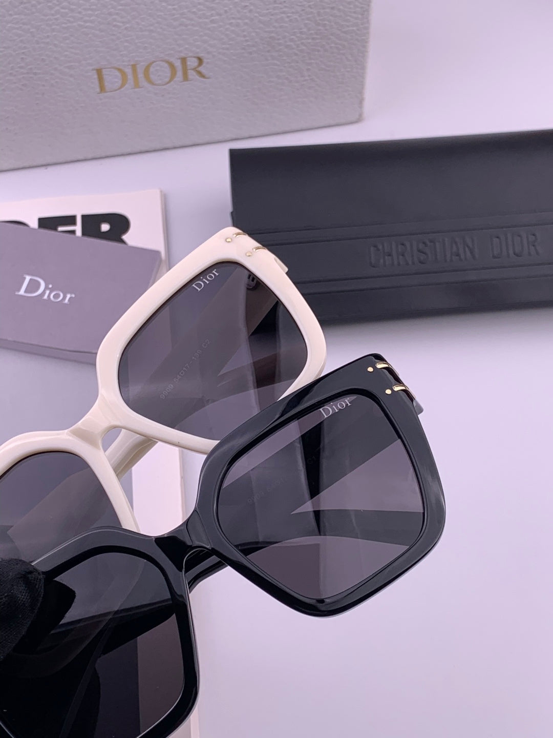 Dior CD9990 Polarized Square Black Lens Sunglasses for Women - 132406 - detail image 5