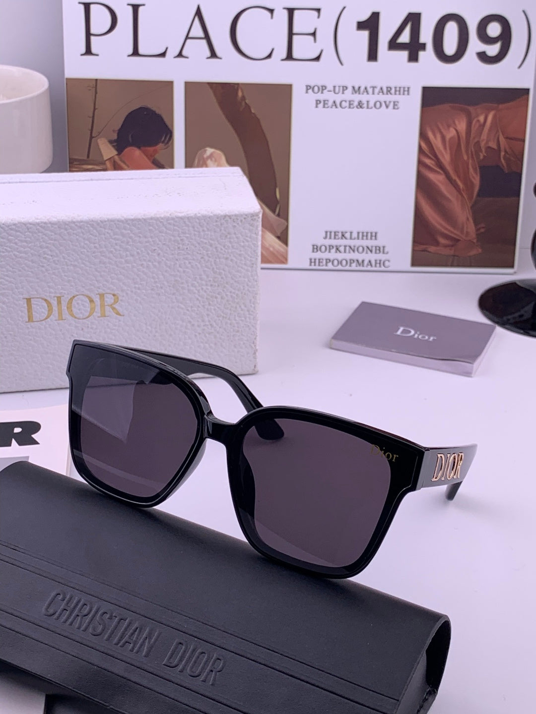 Dior D6895 Square Pink Lens Sunglasses for Men & Women - 132403 - detail image 3