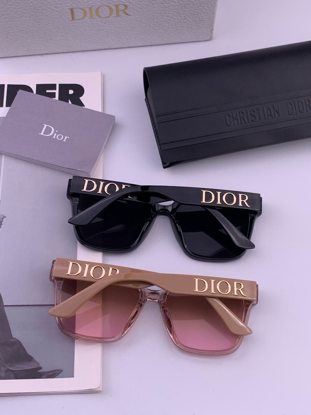 Dior D6895 Square Pink Lens Sunglasses for Men & Women - 132403 - detail image 5