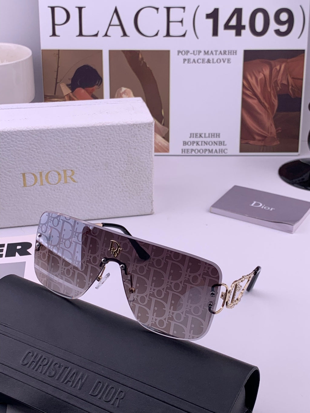 Dior CD11753 Fashion Blue Lens Sunglasses for Women - 132405 - detail image 5