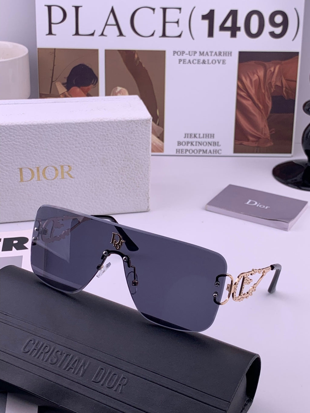 Dior CD11753 Fashion Blue Lens Sunglasses for Women - 132405 - detail image 4