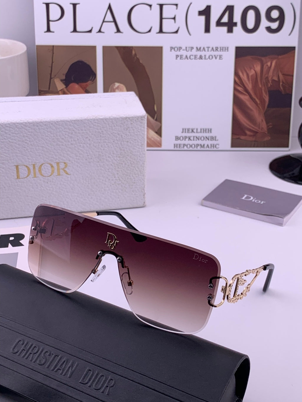Dior CD11753 Fashion Blue Lens Sunglasses for Women - 132405 - detail image 6