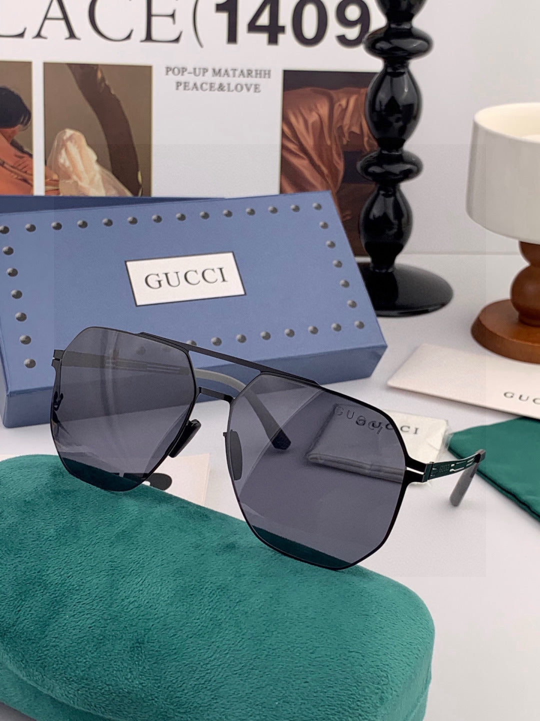 Gucci G611 Polarized Fashion Black Lens Sunglasses for Men & Women - 132271