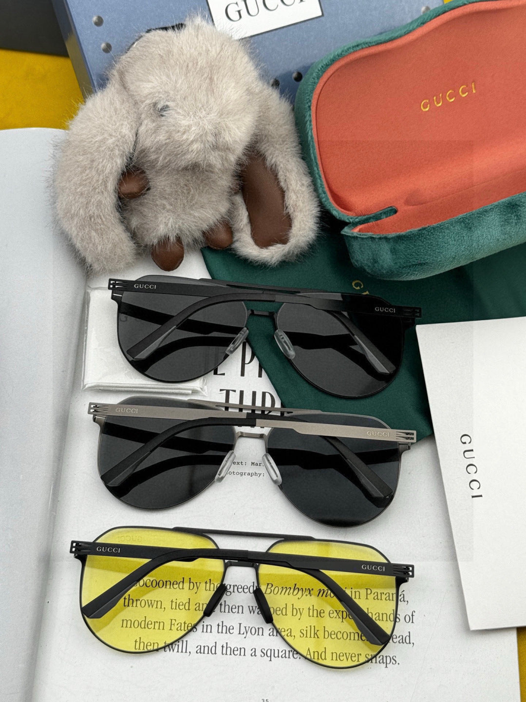 Gucci G511 Polarized Fashion Black Lens Sunglasses for Men & Women - detail image 7
