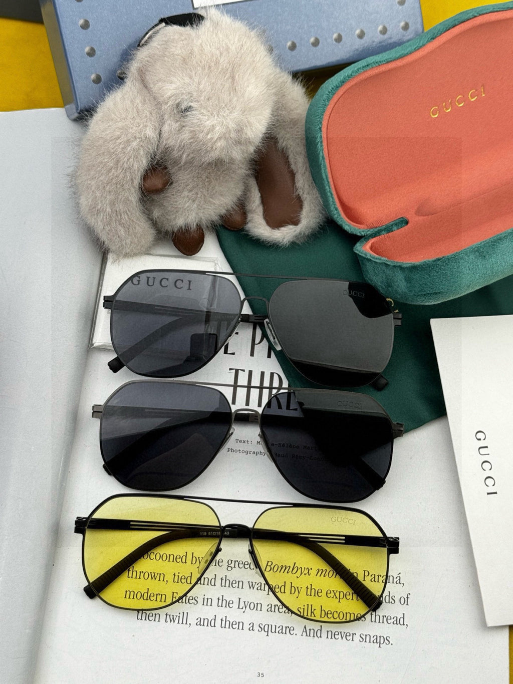 Gucci G911 Fashion Gold Lens Sunglasses for Men & Women - 132273 - detail image 7