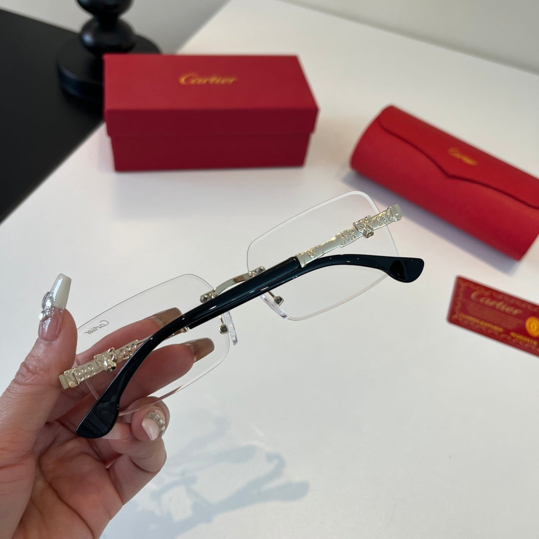 Cartier Lightweight Metal Rimless Silver Lens Sunglasses for Men & Wo - 415988 - detail image 8