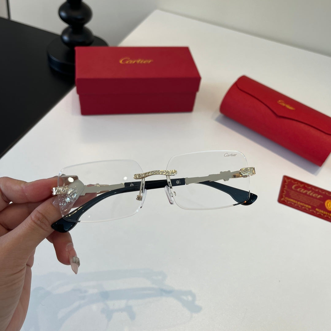 Cartier Lightweight Metal Rimless Silver Lens Sunglasses for Men & Wo - 415988 - detail image 5