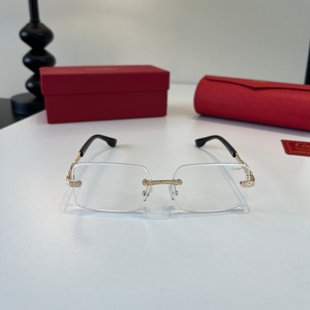 Cartier Lightweight Metal Rimless Silver Lens Sunglasses for Men & Wo - 493702 - detail image 2