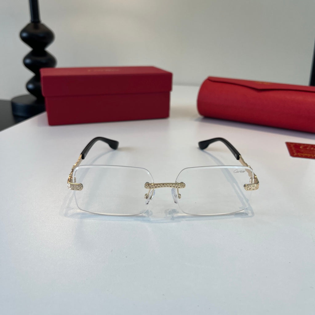 Cartier Lightweight Metal Rimless Silver Lens Sunglasses for Men & Wo - 415988 - detail image 2