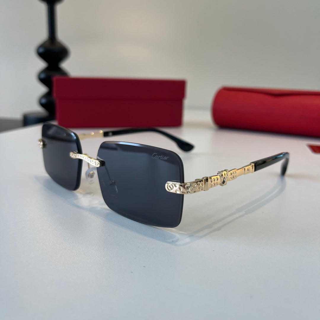 Cartier Lightweight Metal Rimless Silver Lens Sunglasses for Men & Wo - 415990 - detail image 3