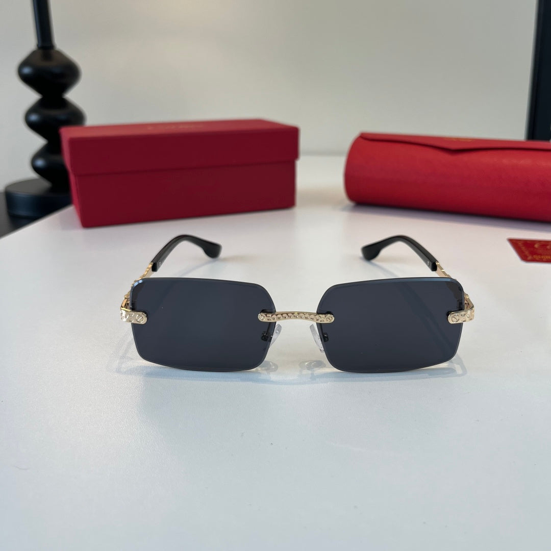 Cartier Lightweight Metal Rimless Silver Lens Sunglasses for Men & Wo - 415990 - detail image 2