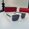 Cartier Lightweight Metal Rimless Silver Lens Sunglasses for Men & Wo - 372232