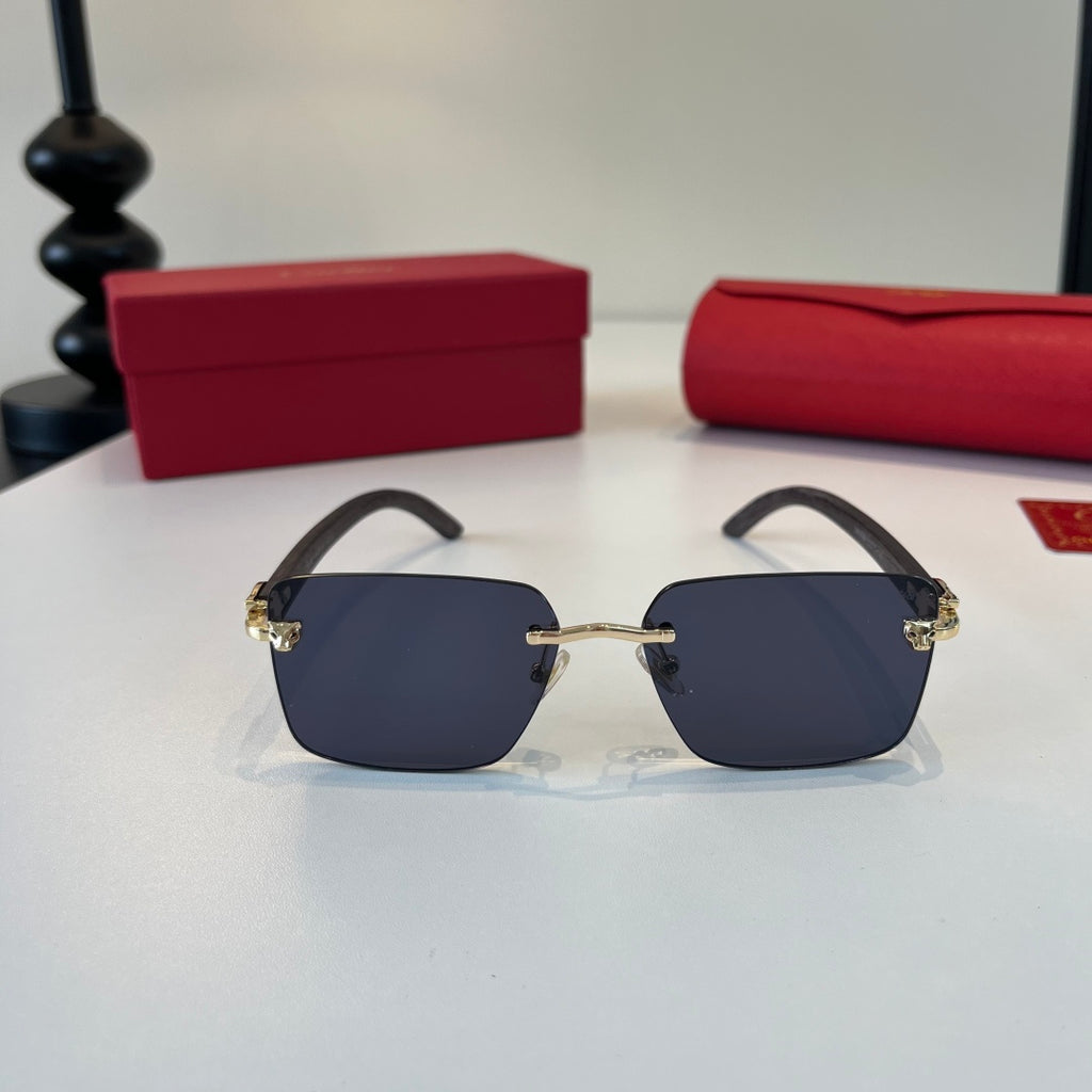 Cartier Lightweight Metal Rimless Silver Lens Sunglasses for Men & Wo - 493705 - detail image 2