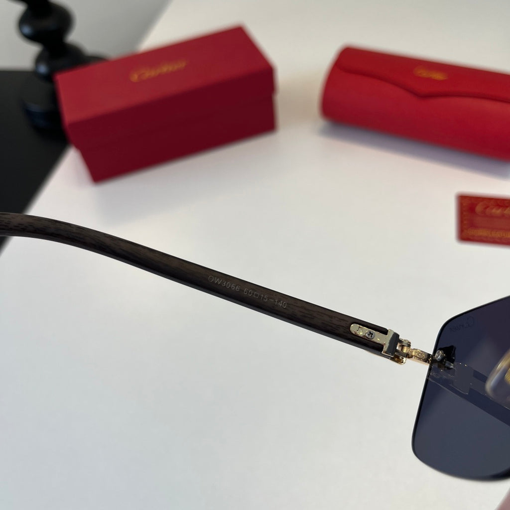Cartier Lightweight Metal Rimless Silver Lens Sunglasses for Men & Wo - 493705 - detail image 9