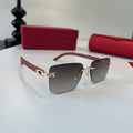 Cartier Lightweight Metal Rimless Silver Lens Sunglasses for Men & Wo - 415992