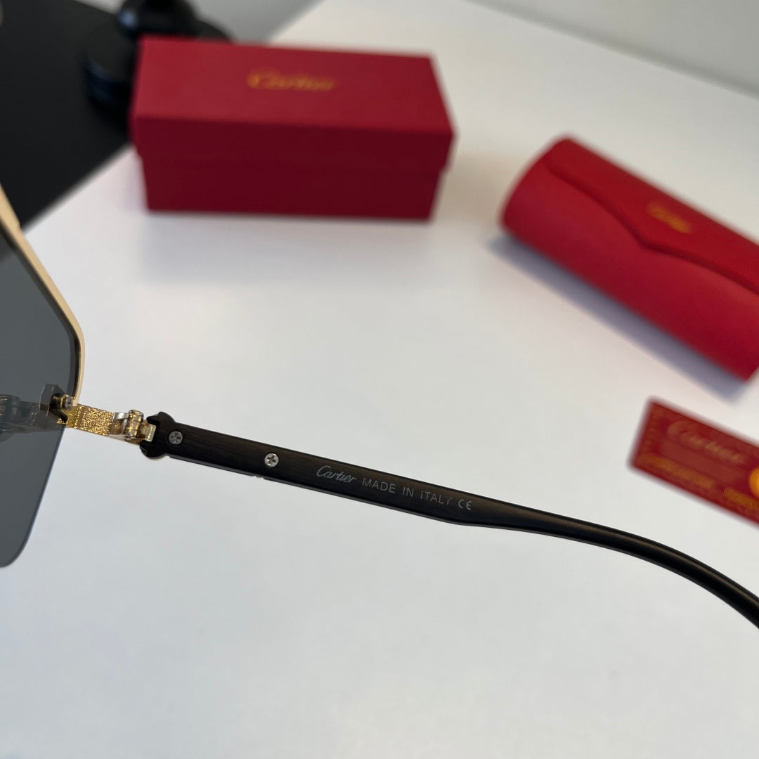Cartier Lightweight Metal Rimless Silver Lens Sunglasses for Men & Wo - 493709 - detail image 10