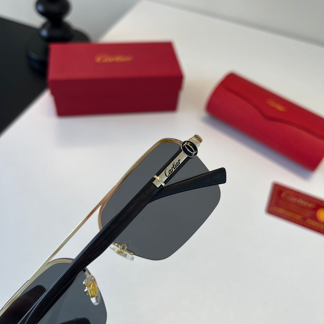 Cartier Lightweight Metal Rimless Silver Lens Sunglasses for Men & Wo - 493709 - detail image 5
