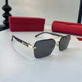 Cartier Lightweight Metal Rimless Silver Lens Sunglasses for Men & Wo - 372236