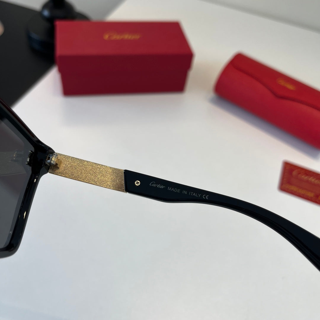 Cartier Lightweight Metal Rimless Black Lens Sunglasses for Men & Wom - 493711 - detail image 10