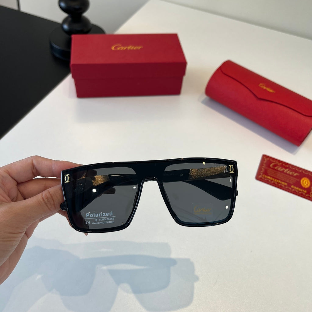 Cartier Lightweight Metal Rimless Black Lens Sunglasses for Men & Wom - 372238 - detail image 5